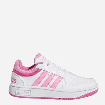 Tenisówki młodzieżowe dla dziewczynki Adidas Hoops 3.0 K IG3827 35 Biały/Różowy (4066766568839)