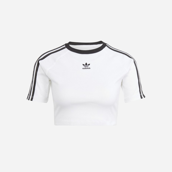 Koszulka bawełniana sportowa krótka damska Adidas 3Stripes Baby IP0662 XL Biała (4066757232886)