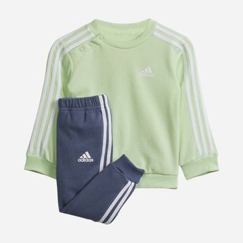 Дитячий спортивний костюм (світшот + штани) для хлопчика Adidas I 3S JOG IS2506 68 см Салатовий/Темно-синій (4067891919190)