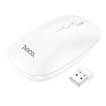 Миша бездротова HOCO GM15 Art Bluetooth + 2.4 ГГц, 4 кнопки, 1600 dpi White
