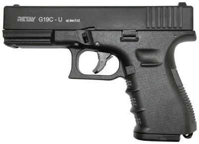 Пістолет стартовий Retay G 19C 14-зарядний кал. 9мм. Колір - black.+15 патронів STS