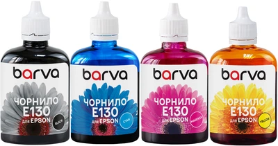 Комплект чернил Barva для Epson Stylus SX130/SX525/TX117/TX219/TX410 (T063/T073/T092/T130) 4x90 г BP/CP/MP/YP (E130-090-MP)