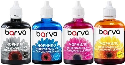 Комплект чернил Barva для Canon/HP/Lexmark Универсальный №4 4х90 г BK/C/M/Y (CU4-090-MP)