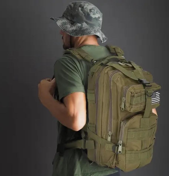 Тактичний рюкзак військовий туристичний Trizand (Польща) 26 л Зелений