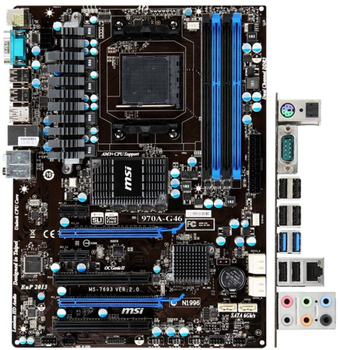 Материнська плата MSI 970A-G46 (970A-G46) (sAM3/AM3+, AMD 970, ATX) Б/в