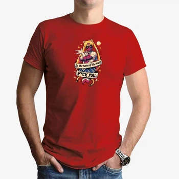 Футболка чоловіча JHK "Дедпул дівчина" 4XL Червоний (MD-25-8561-30-13)