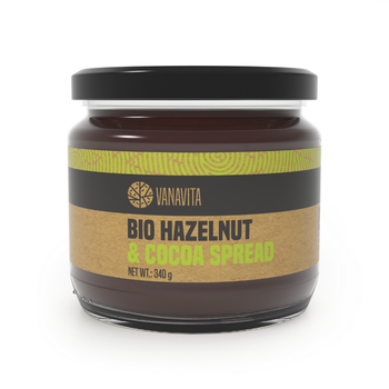 VanaVita БІО Паста з Лісових Горіхів та Какао 340 г - GymBeam Bio