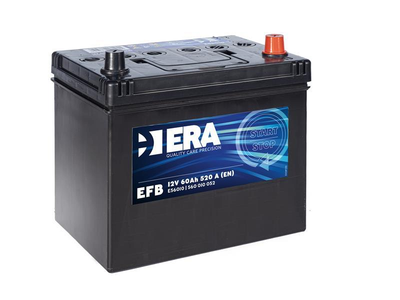 Аккумулятор ERA EFB , 60Ah , EN 520 , 230x173x222 (ДхШхВ) , правий "+" , 6СТ-60 АзЕ, START-STOP