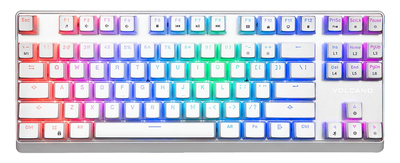 Клавіатура дротова Modecom Volcano Lanparty Pudding Edition Outemu Blue USB White (K-MC-LANPARTY-U-RGB-BLUE-200-PUDD)