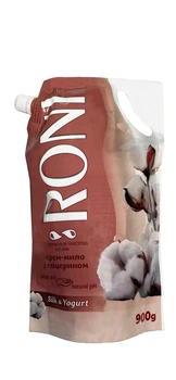 Крем- мило RoNi Silk yogurt з гліцерином дой-пак 900г зі штуцером