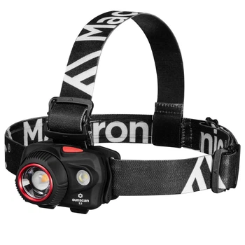 Налобный фонарь Mactronic Sunscan 5.3 300 Lm 90 CRI с выдвижной линзой и теплым/холодным светом
