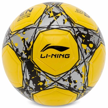 Мяч футбольный клееный Li-Ning LFQK679-2 №5 TPU+EVA Желтый-серый
