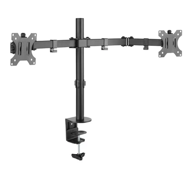 Крепление настольное для 2-х мониторов Brateck LDT66-C034 диагональ 17"-27" нагрузка 18 кг Черный
