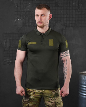 Тактическая футболка поло tactical siries олива 0 M