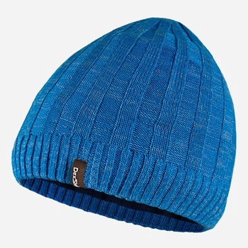Термошапка флисовая Dexshell Heathered Rib Knit Beanie DH32405M One Size Голубая (6954358901493)