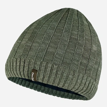 Термошапка флисовая Dexshell Heathered Rib Knit Beanie DH32405M One Size Хаки (6954358901479)
