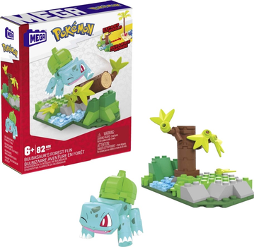 Klocki konstrukcyjne Mattel Pokemon Bulbasaurs Forest Fun 82 elementy (0194735026685)