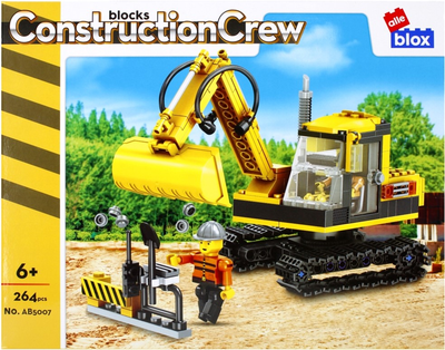 Конструктор Alleblox Сonstruction Crew Екскаватор 264 деталі (5908275197416)