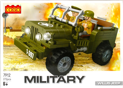 Klocki konstrukcyjne Cogo Military Willis Jeep 272 elementy (5908275186670)