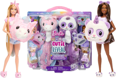 Zestaw lalek Mattel Barbie Cutie Reveal Slumber Party Gift (0194735188574)