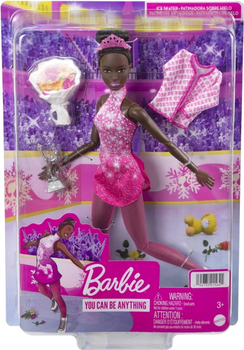 Lalka z akcesoriami Mattel Barbie Figure Skater for Winter Sports 30 cm (0194735015641)