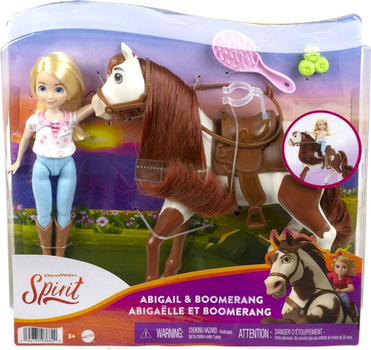Lalka z akcesoriami Mattel Spirit Abigail and Horse 17.5 cm (0194735036820)