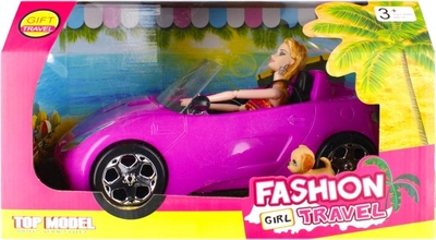 Лялька Top Model Fashion Girl Travel з автомобілем та собачкою (5908275123620)