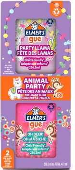 Набір для створення слаймів Newell Elmer Gue Animal Party 2 x 236.5 мл (3026981620706)