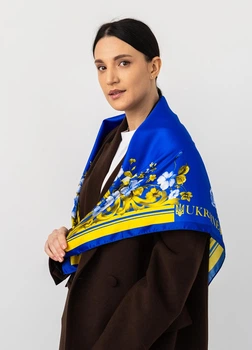 Хустка патріотична (атлас) 90х90 см (С90150-22)