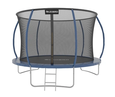 Садовый детский Батут LEOBRO Premium Pro 252 см с внутренней защитной сеткой 8FT BLUE