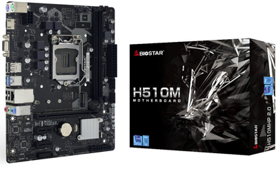 Материнська плата Biostar H510MHP 2.0 (LGA1200, Intel H510, PCI-Ex16) (H510MHP2.0)
