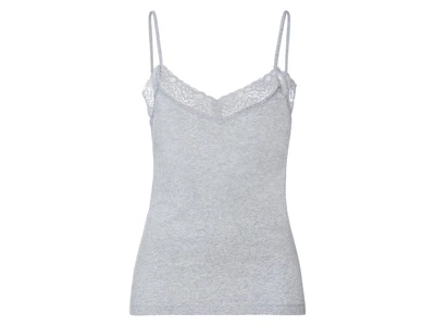 Майка бельевая с кружевом для женщины Esmara LYCRA® 427411 L Серый