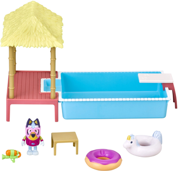 Ігровий набір із фігурками Bluey Moose Toys Pool Time 7 предметів (0630996130650)