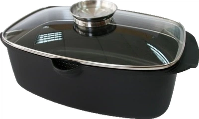 Гусятниця Lessner Black Pro New алюмінієва антипригарна 5.6 л (55873)(5018601432415)