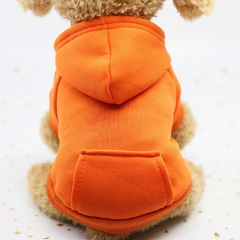 Толстовка с карманом для котов и кошек Pet Style "Однотон" Оранжевая M