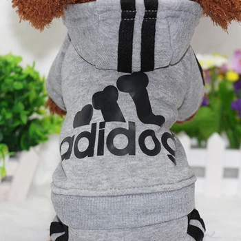 Спортивный костюм для котов и кошек Pet Style "Adidog" Серый M
