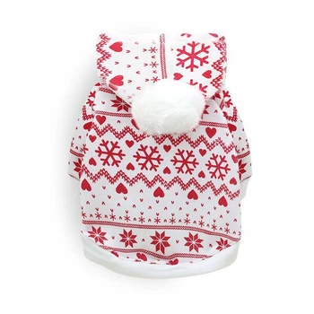 Новогоднее худи для котов и кошек Pet Style "Снежинка" Красное S