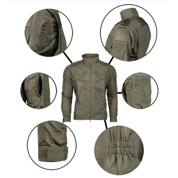 Чоловіча куртка-кітель Sturm Mil-Tec Chimera Combat Jacket олива розмір M
