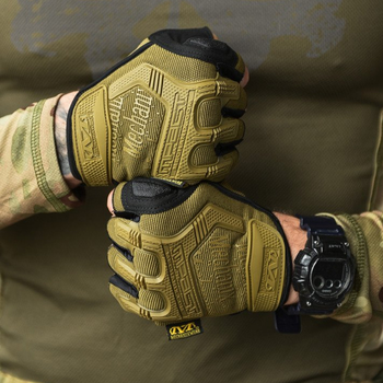 Безпалі рукавиці Mechanix M-Pact Fingerless із захисними накладками койот розмір L