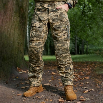 Мужские штаны "Гетьман" с наколенниками Cordura 1000D пиксель размер XL