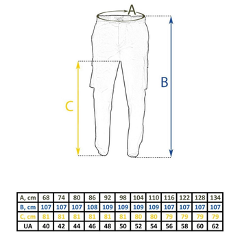 Чоловічі штани джогери ріп-стоп чорні розмір 2XL