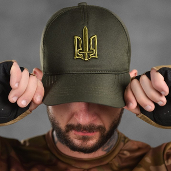 Бавовняна кепка Patriot з гербом олива розмір універсальний