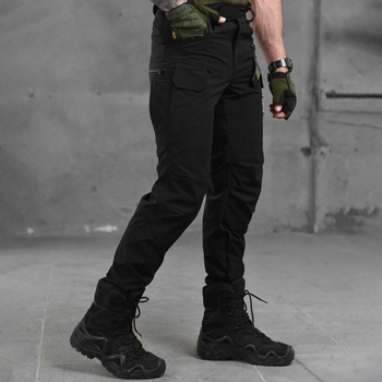Мужские стрейчевые штаны 7.62 tactical рип-стоп черные размер M