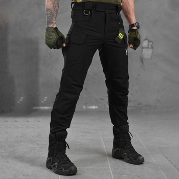Мужские стрейчевые штаны 7.62 tactical рип-стоп черные размер 3XL