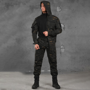 Чоловіча Форма ріп-стоп Poseidon 3в1 Куртка + Штани + Убакс чорний мультикам розмір M