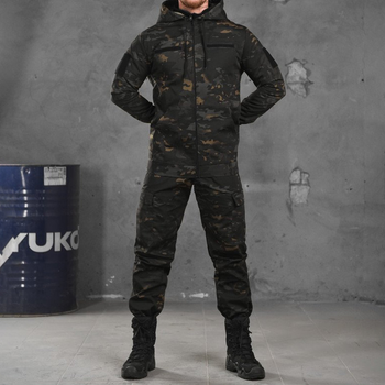 Мужская Форма рип-стоп Poseidon 3в1 Куртка + Брюки + Убакс черный мультикам размер M