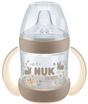 Пляшечка з ручками Nuk For Nature сіліконова насадка 150 мл бежевая (4008600419594)