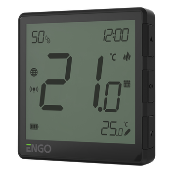 Интернет-терморегулятор скрытого монтажа ZigBee 3.0 ENGO EONE230B, 230В 932342632 черный