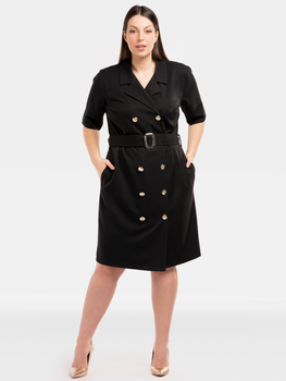 Плаття-піджак міді літнє жіноче Karko SC230 50 Чорне (5903676217800)