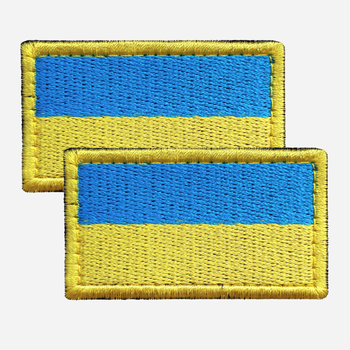 Набір шевронів 2 шт IDEIA нашивка на липучці Прапор України, вишитий патч 3х5 см (2200004269122)